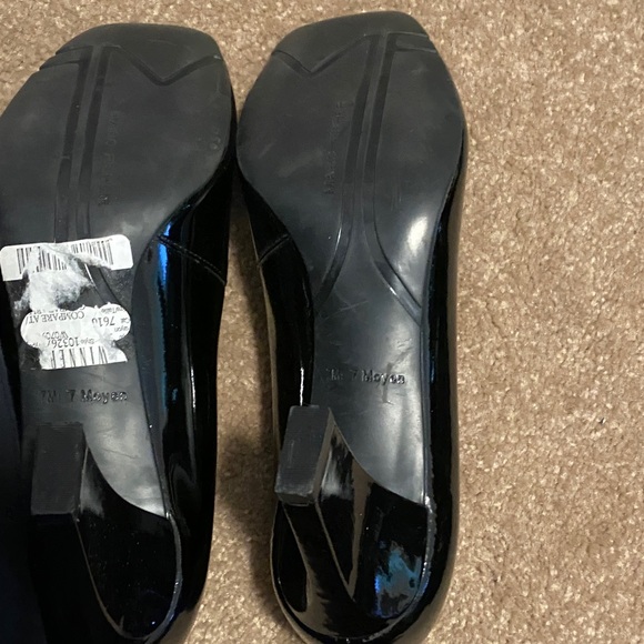 Marc Fisher Black Patent Square-Toe Flats - Picture 7 of 7